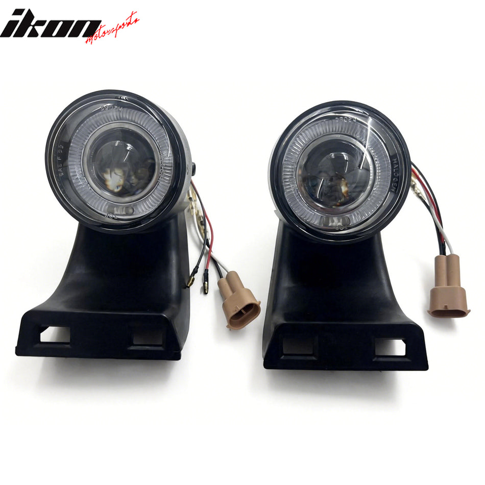1994-2001 Dodge Ram 1500 2500 3500 Front Bumper Projector Fog Lights Black Housing 2PCS