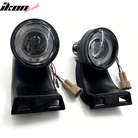 Fits 94-01 Dodge Ram 1500 2500 3500 Front Projector Fog Lights Black Housing 2PC