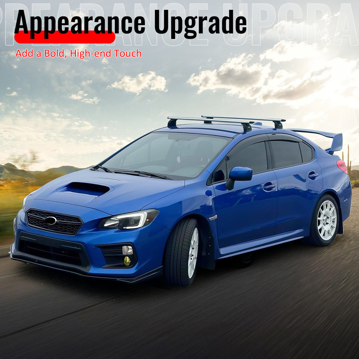 Fits 18-21 Subaru WRX STI Style Front Bumper Lip Chin Spoiler Splitter Chin 3PCS