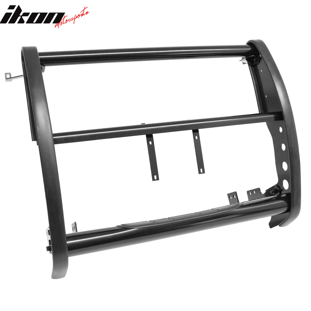 IKON MOTORSPORTS Bull Bar, Compatible with 2007-2014 Chevrolet Chevy Avalanche & Tahoe & Suburban 1500, Black Steel Front Bumper Brush Push Grille Guard, Exterior Accessories