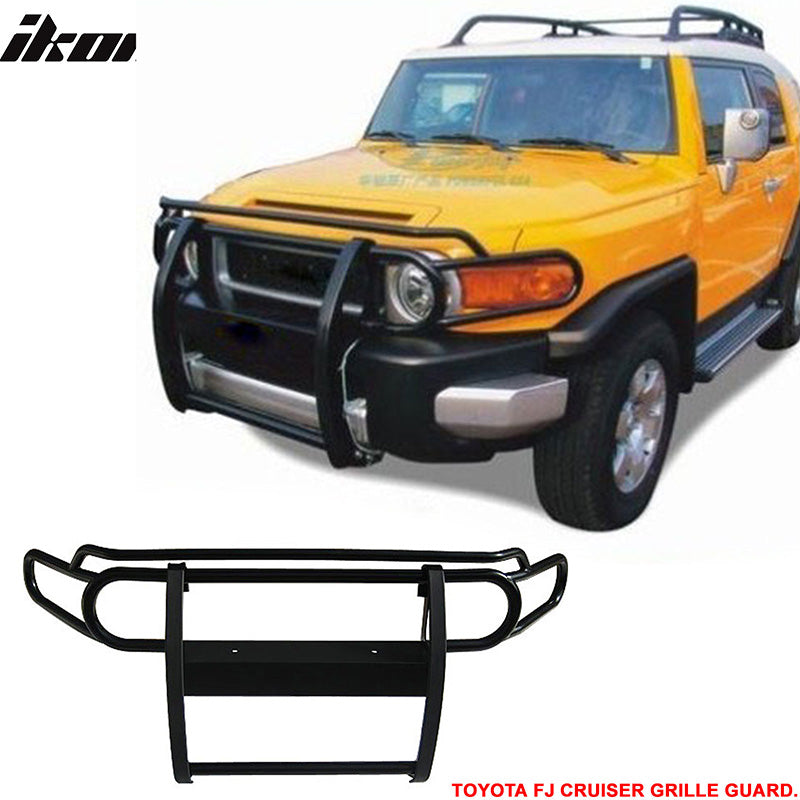2007-2014 Toyota FJ Cruiser Black Front Grille Guard Stainless Steel