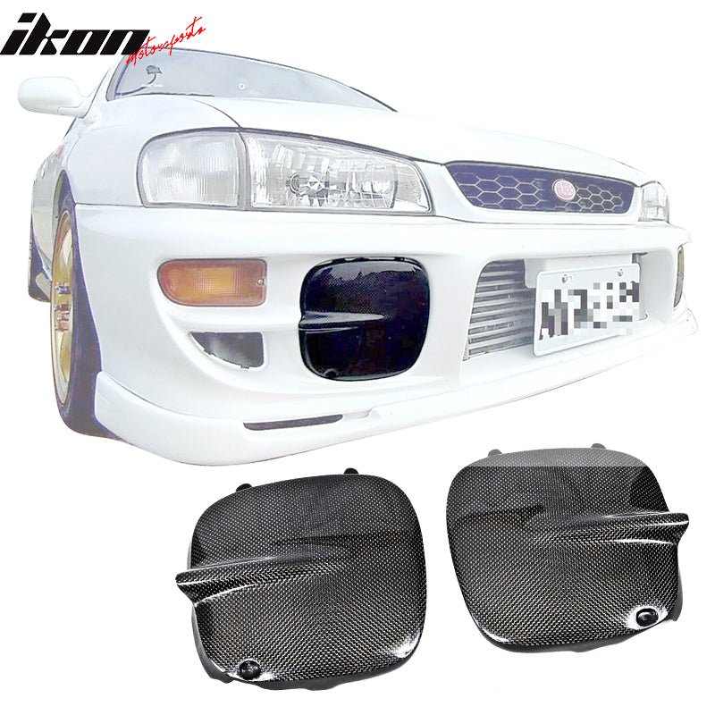 1993-2001 Subaru Impreza WRX STi Front Foglight Cover Kit Carbon Fiber