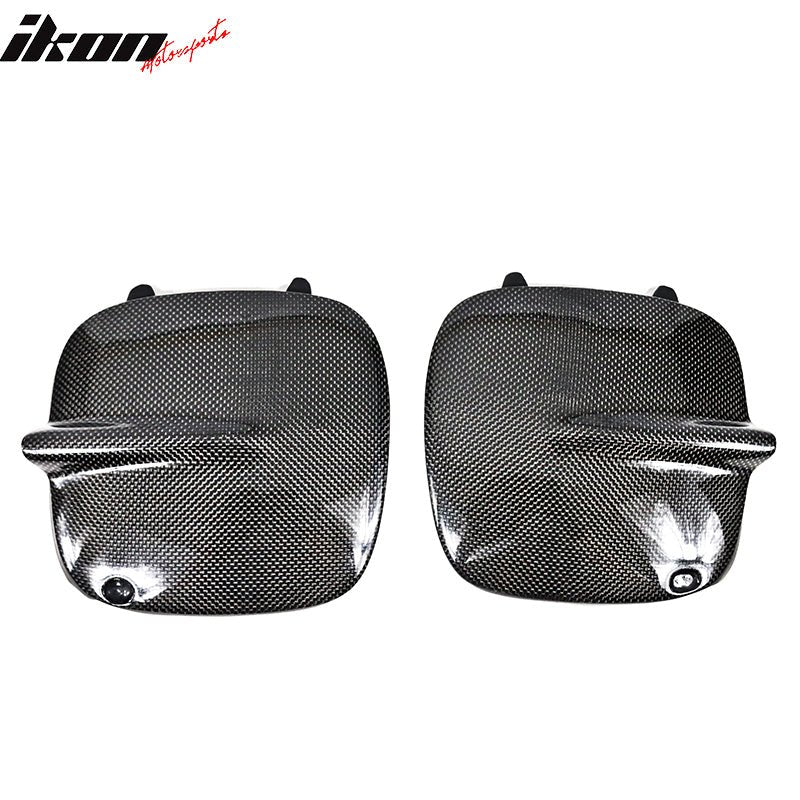 IKON MOTORSPORTS Foglights Cover Compatible With 1993-2001 Subaru Impreza, Carbon Fiber Black Fog Lights Cover Kits