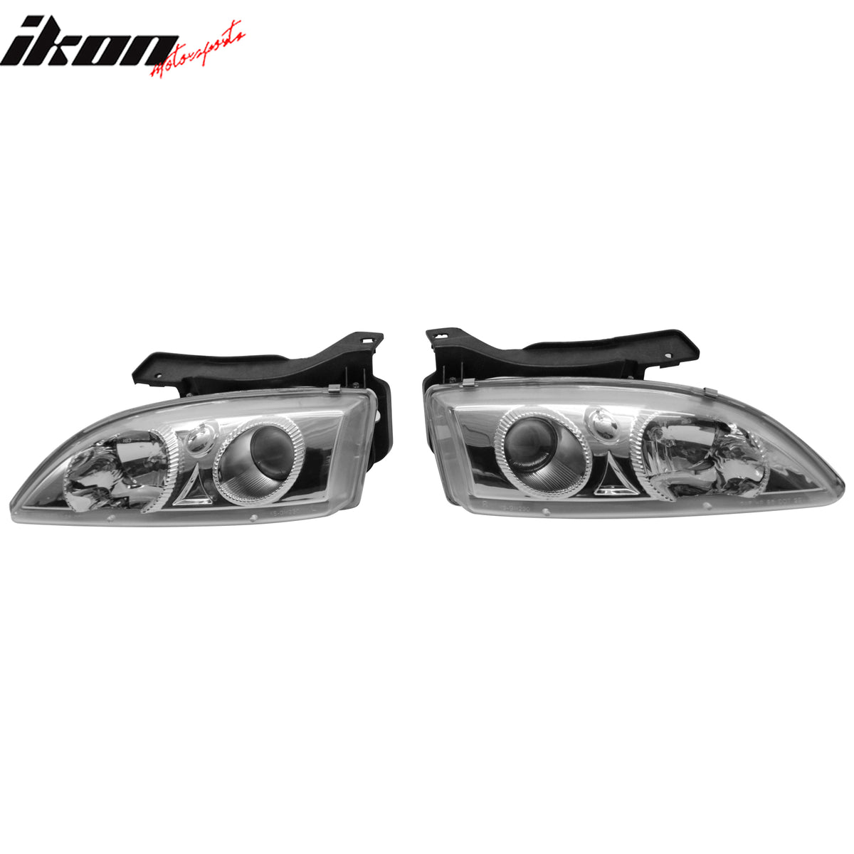 Fits 95-99 Chevrolet Cavalier Projector Head Lights Chrome Housing Clear Lens