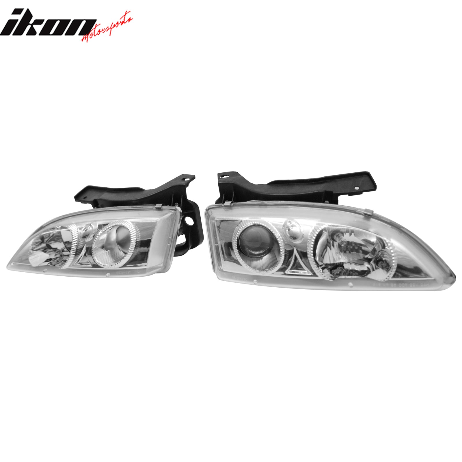 Fits 95-99 Chevrolet Cavalier Projector Head Lights Chrome Housing Clear Lens