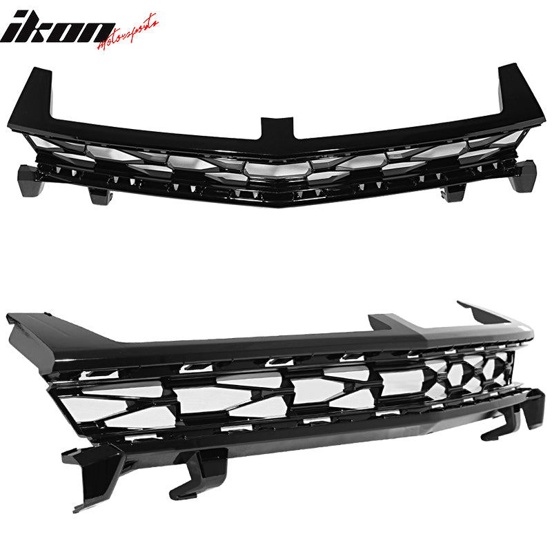Grille Compatible With 2016-2018 Chevy Camaro, 50th Anniversary Front Upper Grill by IKON MOTORSPORTS, 2017 2018