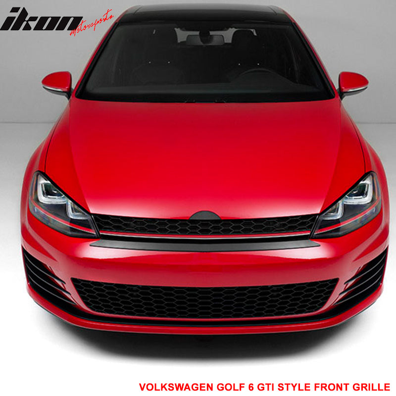 Grille Compatible With 2015-2016 VW Golf 7 MK7, GTI Style ABS Plastic Black  W & Red Trim Front Bumper Grill Hood Mesh by IKON MOTORSPORTS – Ikon  Motorsports