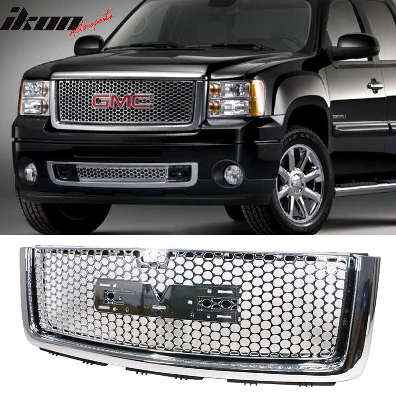 Fits 07-13 GMC Sierra 1500 Denali Front Upper Guards Hood Grill Grille