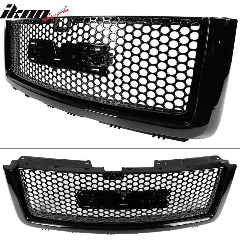 Fits 07-13 GMC Sierra 1500 Denali Front Upper Guards Hood Grill Grille