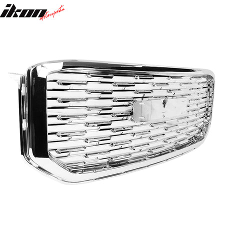 Fits 15-20 GMC Yukon Denali Style Front Upper Grille Replacement Chrome ABS