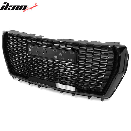 Fits 21-23 GMC Yukon/Yukon XL Denali Style Gloss Black Front Grille + Hood Guard