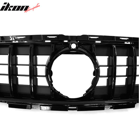 Fits 21-23 Benz W213 E Class AMG GT Style Gloss Black Front Bumper Hood Grille