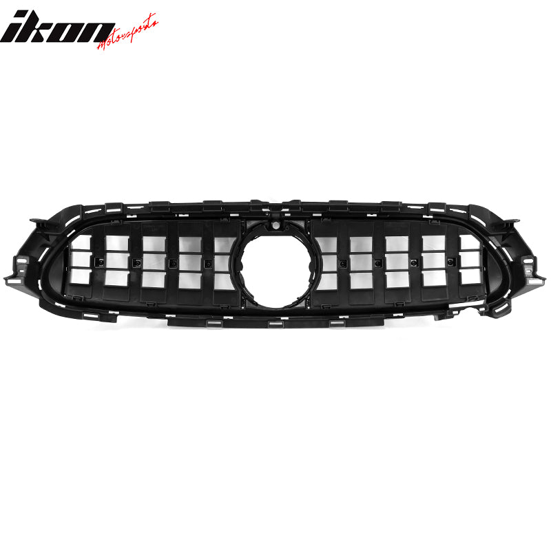 Fits 21-23 Benz W213 E Class AMG GT Style Gloss Black Front Bumper Hood Grille