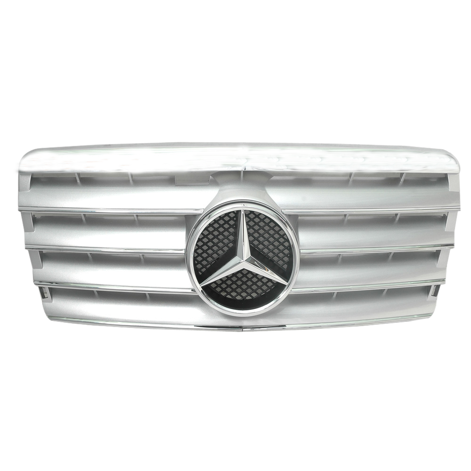 Fits 94-95 W124 CL Type Front Silver Grille ABS+Authentic Star Emblem