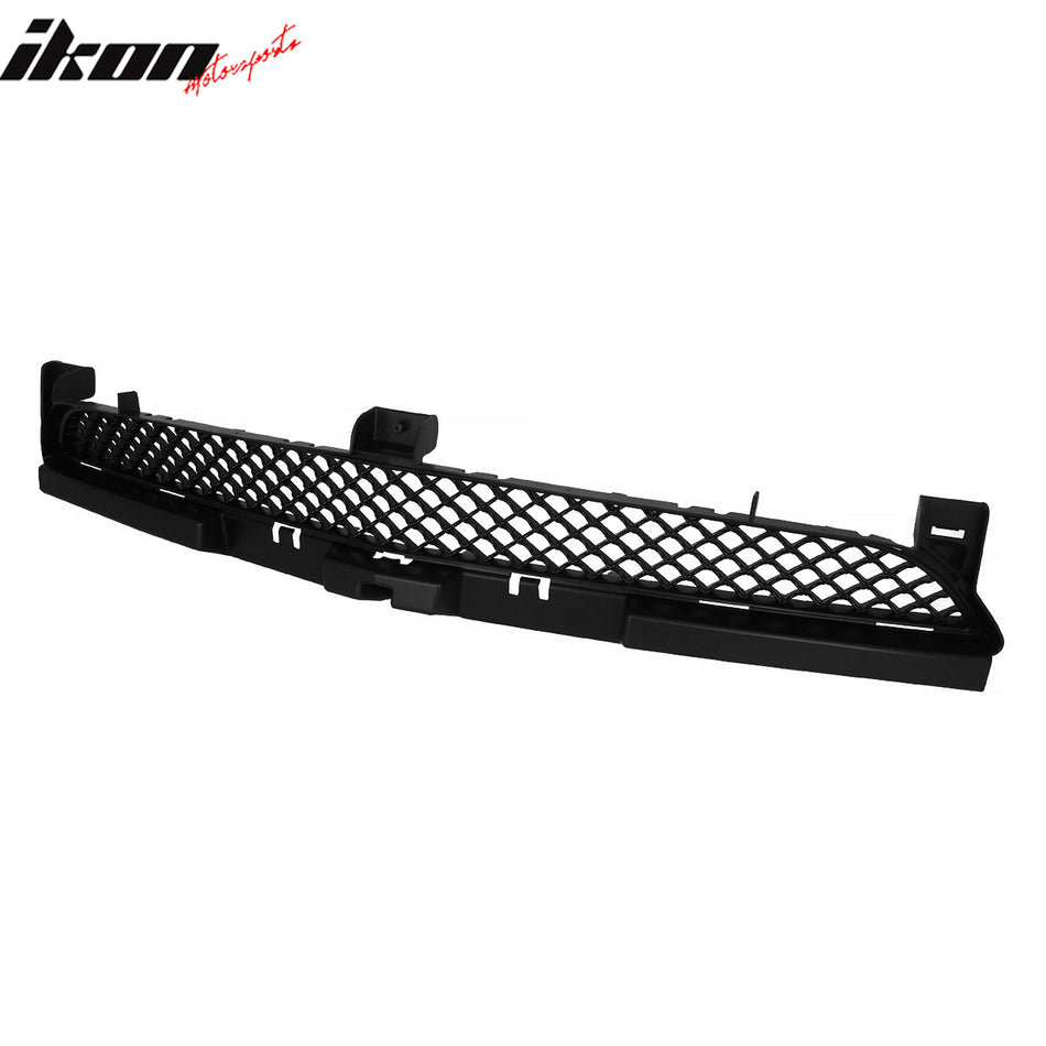 IKON MOTORSPORTS Front Lower Grille, Compatible with 2011-2014 Dodge Charger R/T SXT SE Pursuit (Will Not Fit SRT Models), Chrome ABS Plastic Replacement Front Bumper Grill