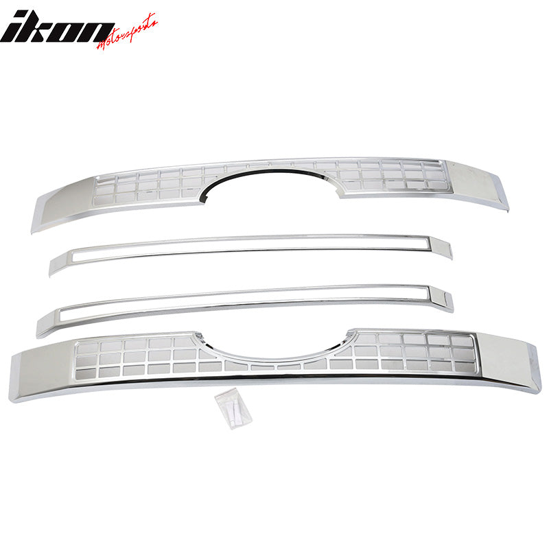 Fits 17-19 Ford F250 F350 F450 F550 Superduty Platinum Style Grille 4PC - Chrome