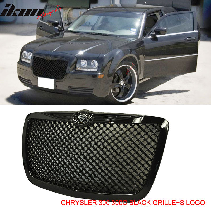 2005-2010 Chrysler 300 300C Bently Mesh Style Grille With Emblem ABS