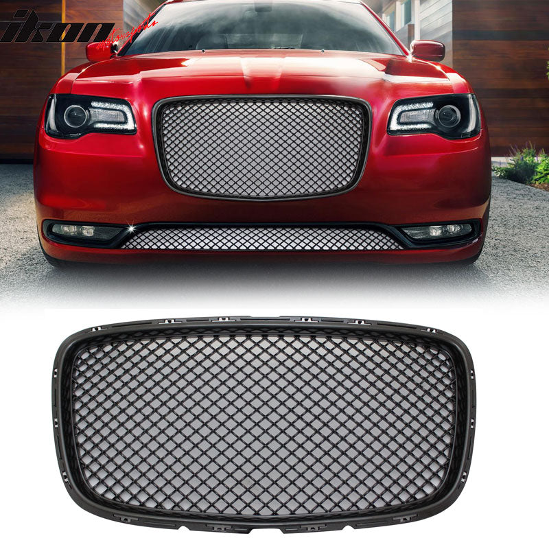 2015-2023 Chrysler 300 300C B Style Black Front Upper Grille