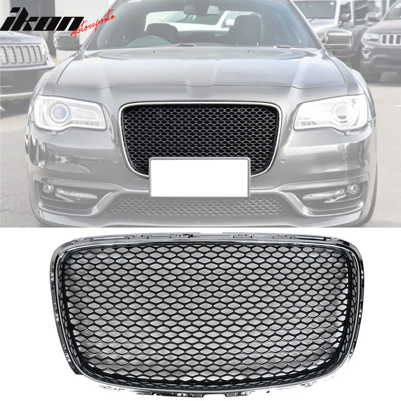 Fits 15-23 Chrysler 300 Front Hood Mesh Grille Chrome