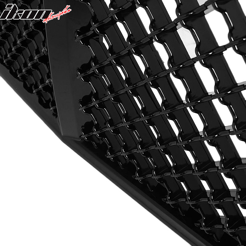 Fits 06-10 Dodge Charger Mesh Grille Front Upper Bumper Hood Grill Black ABS