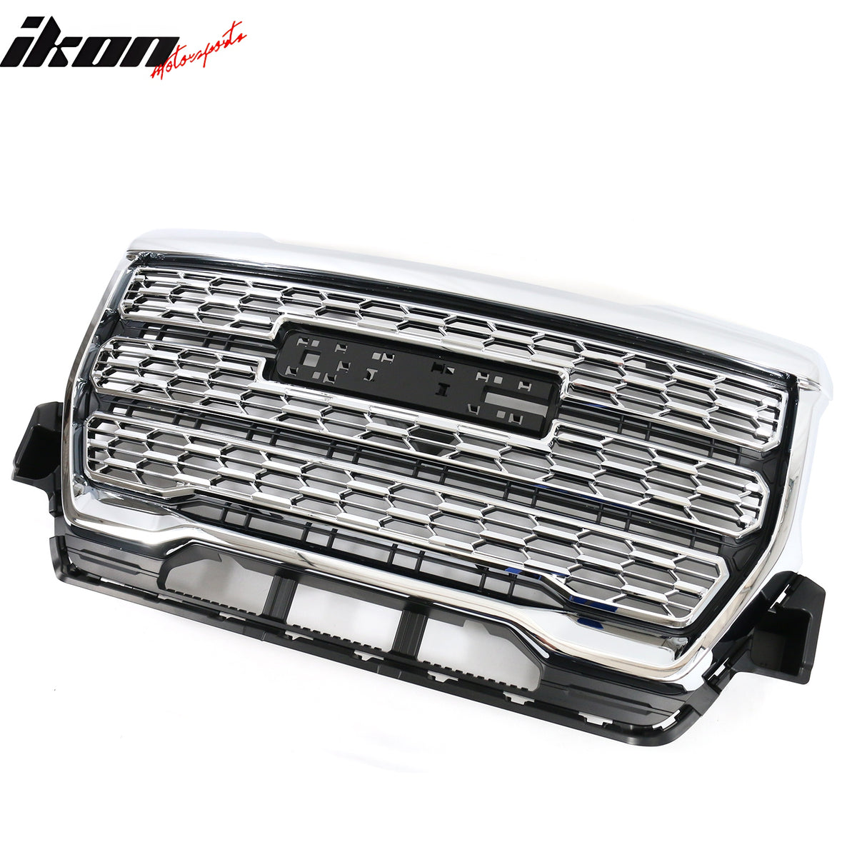Fits 21-22 GMC Canyon Denali Style Front Bumper Upper Mesh Hood Grille Chrome