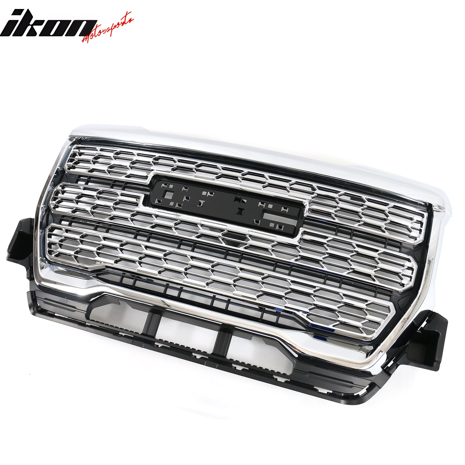 Fits 21-22 GMC Canyon Denali Style Front Bumper Upper Mesh Hood Grille Chrome