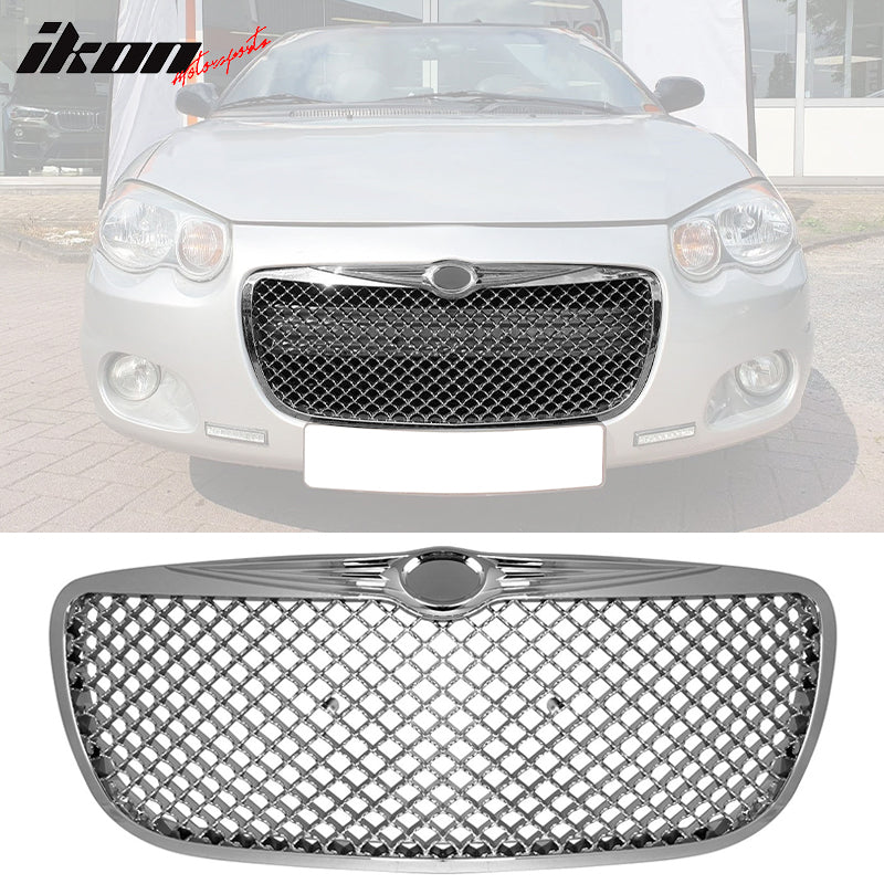 2004-2006 Chrysler Sebring B Style Chrome Front Bumper Grille ABS