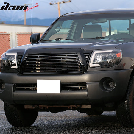 Fits 05-11 Toyota Tacoma Horizontal Style Front Upper Bumper Hood Grill Grille