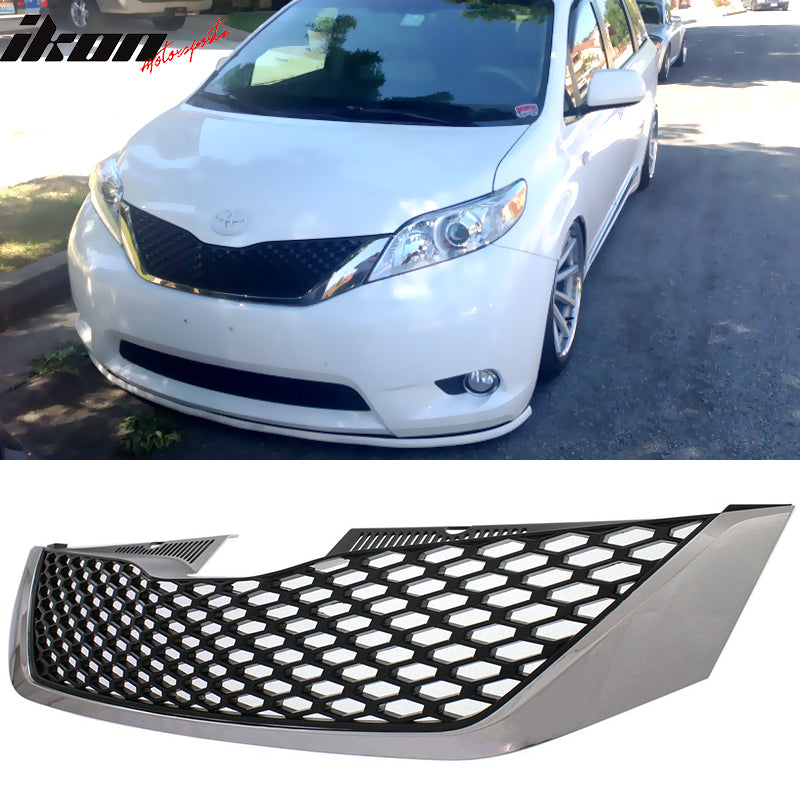 2011-2017 Toyota Sienna SE Style Front Upper Mesh Bumper Grille