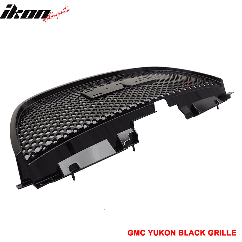 Fits 07-14 GMC Yukon /XL 1500 Denali Mesh Upper & Lower Front Bumper Grille ABS