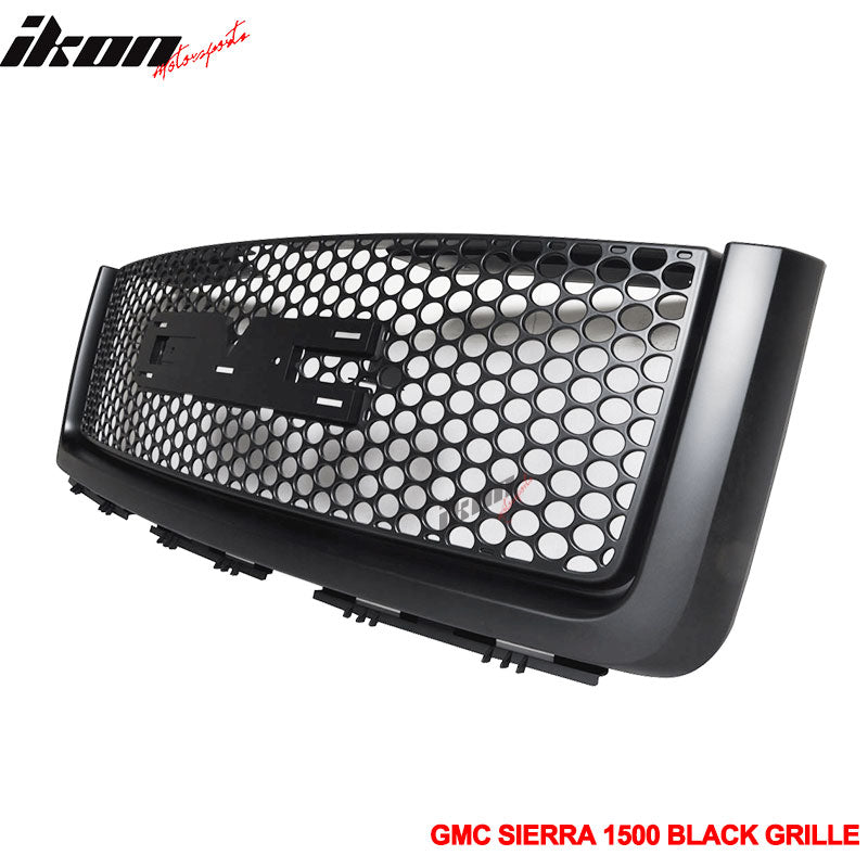 Fits 07-13 GMC Sierra 1500 2500 Light Duty Front Upper Round Hole Grille ABS