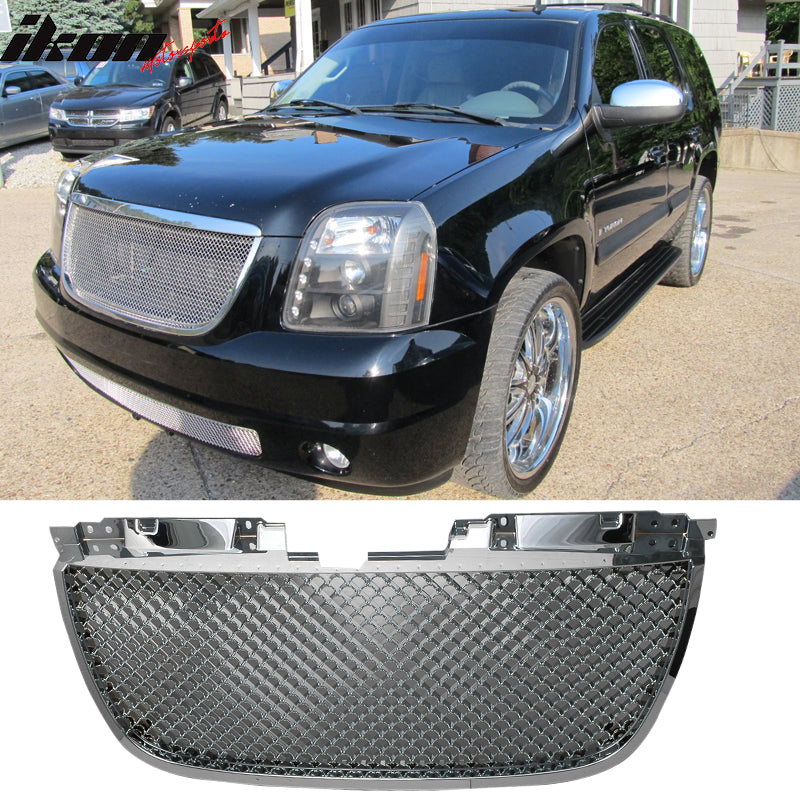 2007-2014 GMC Yukon /XL 1500 Denali B Mesh Style Chrome Front Grille