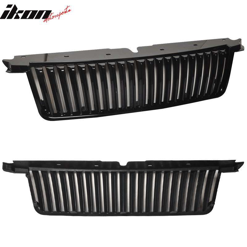 Fits 06-10 Ford Explorer Vertical Style Black Front Bumper Hood Grille Guard ABS