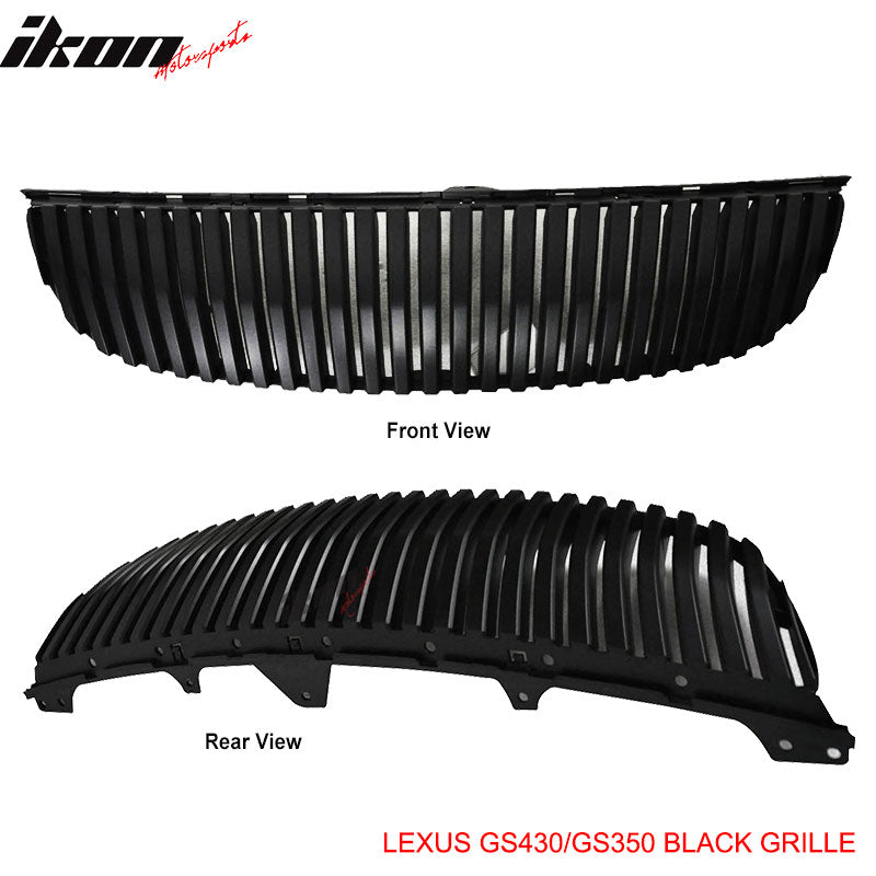 2006-2007 Lexus GS430 GS350 GS450H Vertical Black Front Hood Grille