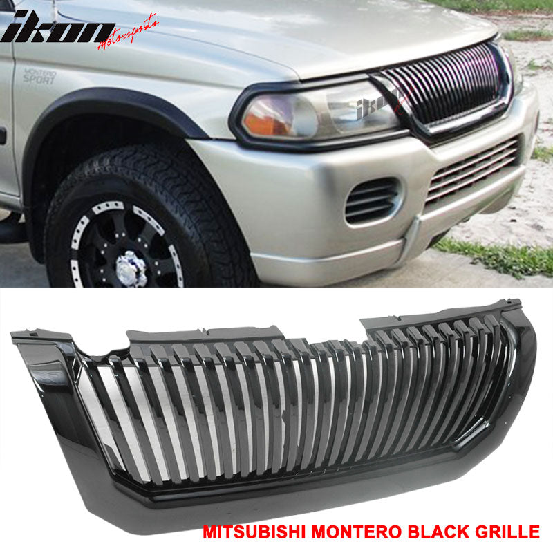 2000-2004  Mitsubishi Montero Sport Unpainted Vertical Hood Grille ABS