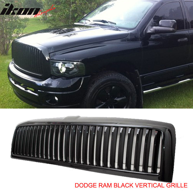 1994-2002 Dodge Ram Unpainted Vertical Front Hood Grille Grill ABS