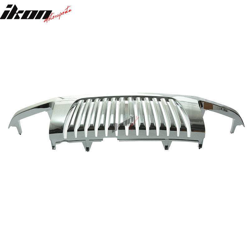 Fits 02-04 Nissan Xterra Vertical Chrome Front Bumper Hood Grille