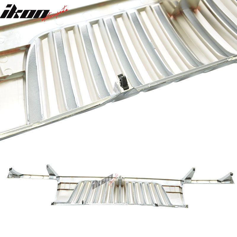 Fits 02-04 Nissan Xterra Vertical Chrome Front Bumper Hood Grille