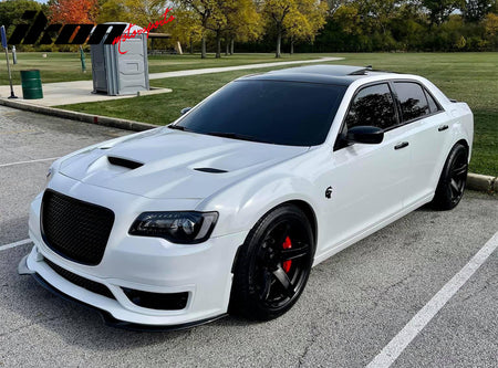 For 11-23 Chrysler 300 SRT Hellcat Style Cowl Vented Extractor Front Bumper Hood