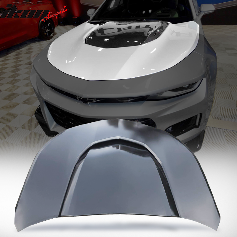 2016-2023 Chevrolet Camaro ZL1 Black Front Bumper Hood Guards Aluminum