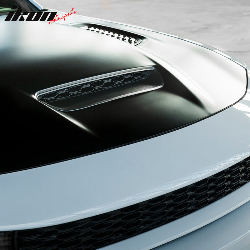 2015-2023 Dodge Charger Black SRT Redeye Widebody Style Hood Aluminum