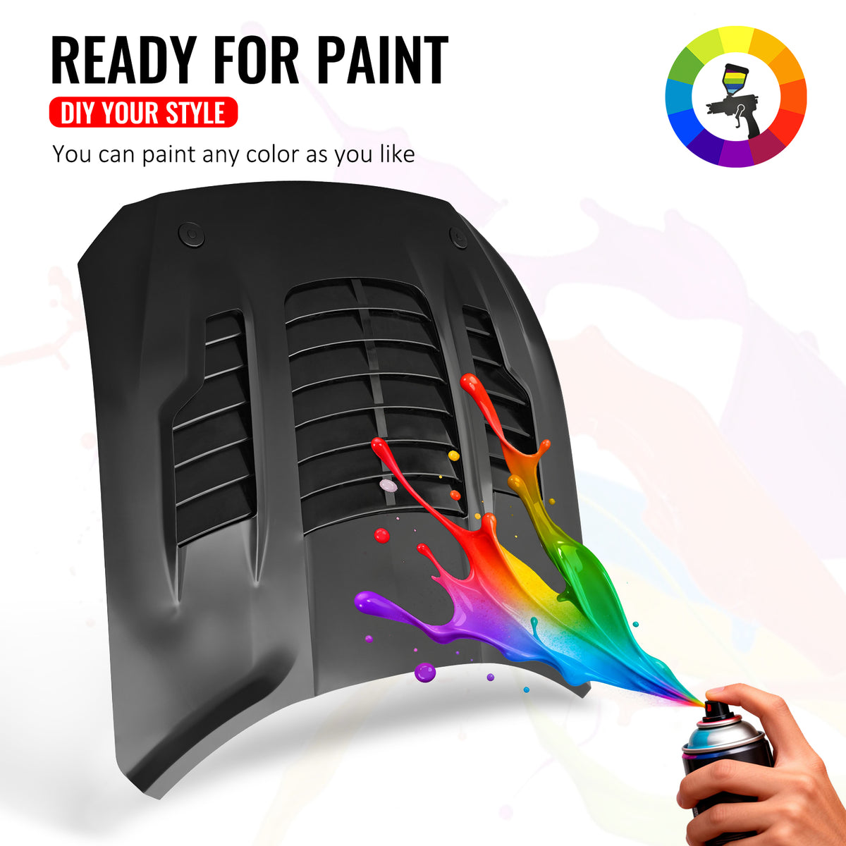 Fits 15-17 Ford Mustang V6/GT/GT350 GT500KR Style Front Engine Hood Aluminum