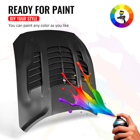 Fits 15-17 Ford Mustang V6/GT/GT350 GT500KR Style Front Engine Hood Aluminum