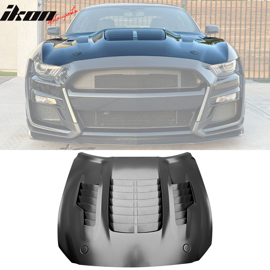 2015-2017 Ford Mustang V6/GT/GT350 GT500KR Style Front Hood Aluminum