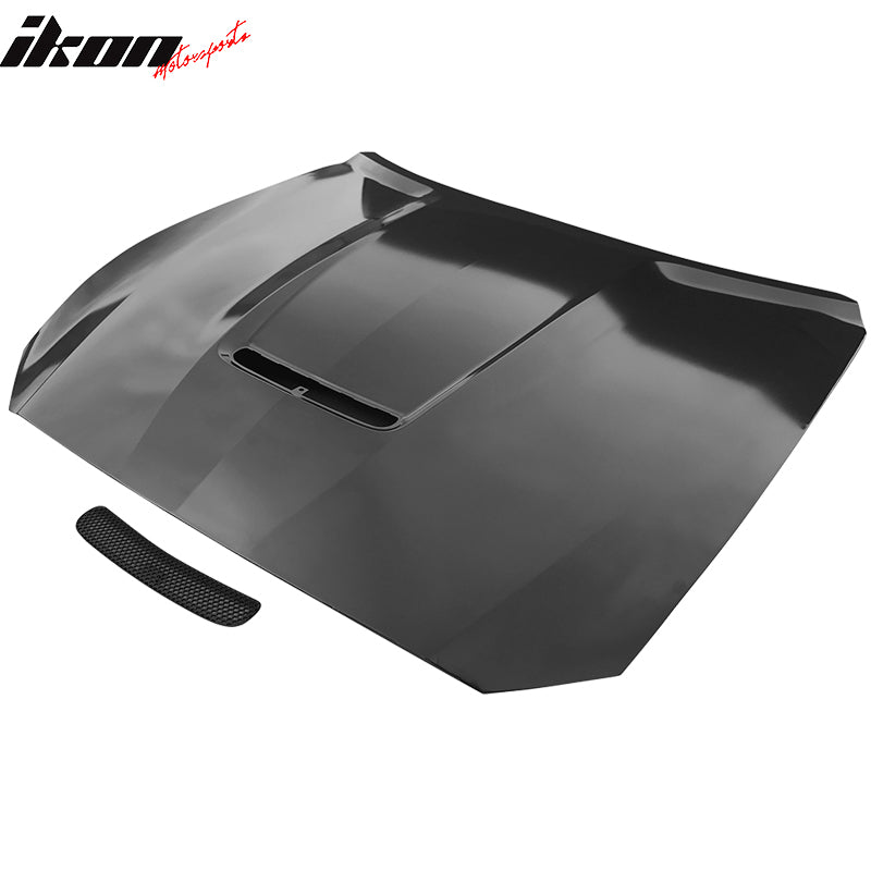 Fits 15-17 Ford Mustang GT-350 Style Aluminum Front Hood Scoop Unpainted Black