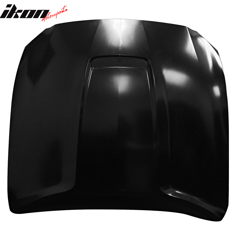 Fits 15-17 Ford Mustang GT-350 Style Aluminum Front Hood Scoop Unpainted Black