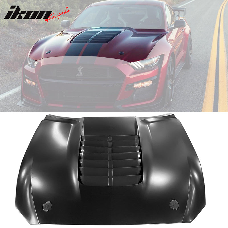 2015-2017 Ford Mustang GT500 Style Black Front Hood Cover Aluminum