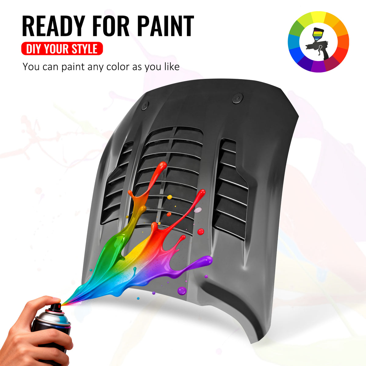 Fits 18-23 Ford Mustang GT500KR Style Front Hood Engine Cover Bonnet Aluminum