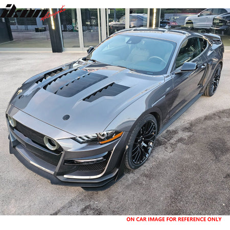 Fits 18-23 Ford Mustang GT500KR Style Front Hood Engine Cover Bonnet Aluminum