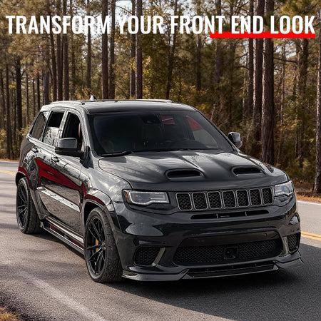 Fits 11-21 Jeep Grand Cherokee SRT Redeye Style Front Hood Bonnet Guard Aluminum